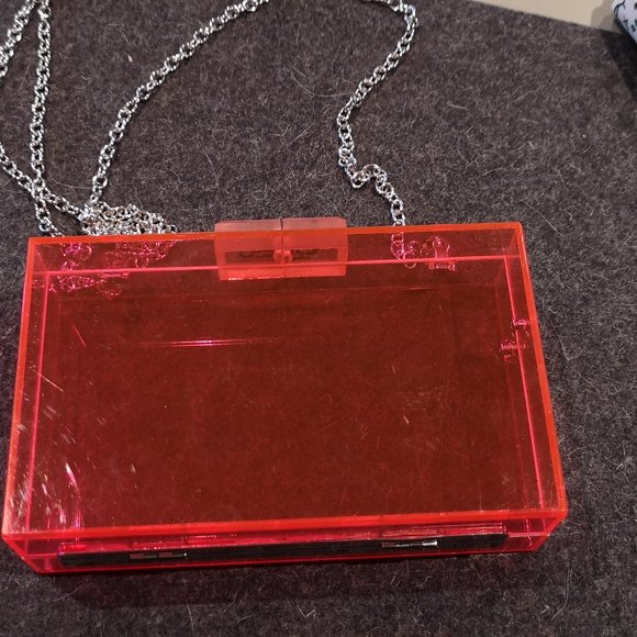 Sam Edelman Neon Pink Plastic Purse - Picture 4 of 7